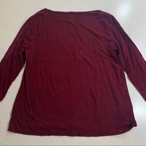 A New Day maroon boat neck top